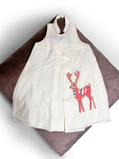 Rudolf Embroidered Dress for Girls