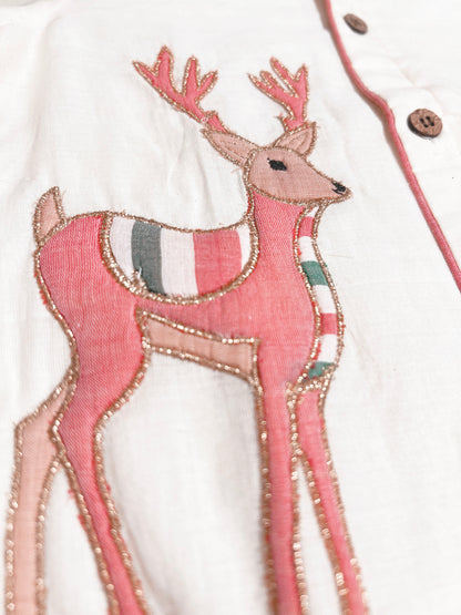 Rudolph Embroidered Shirt for Boys